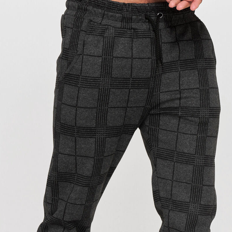 Pantalon à carreaux numérique 3D pour homme