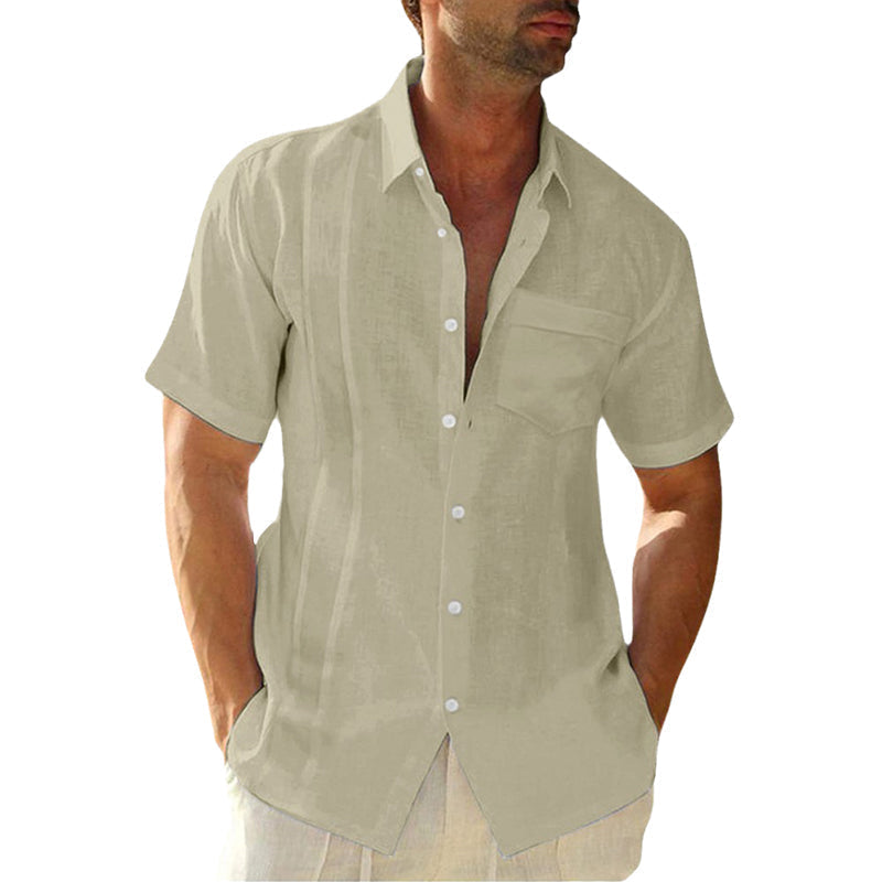 Chemise à boutonnage simple avec poches