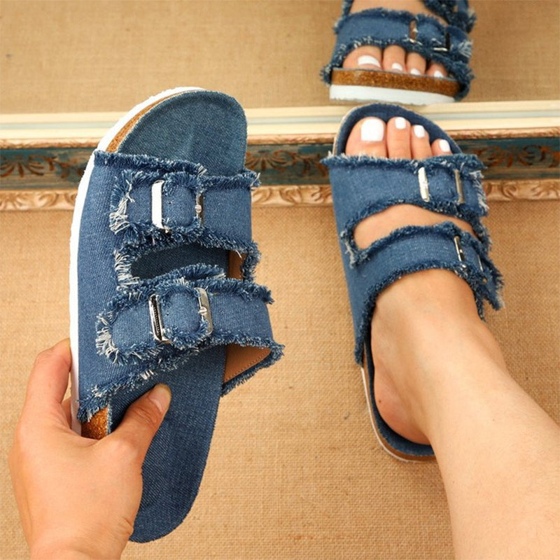 Sandales décontractées en denim d'été