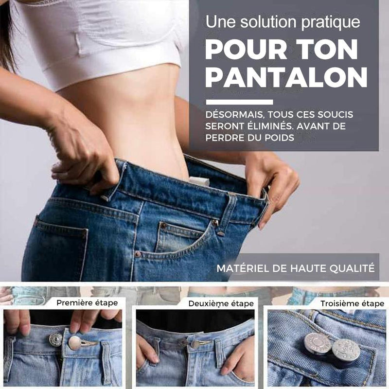 Boutons d'Extension Rétractable pour Pantalon (10PCS)
