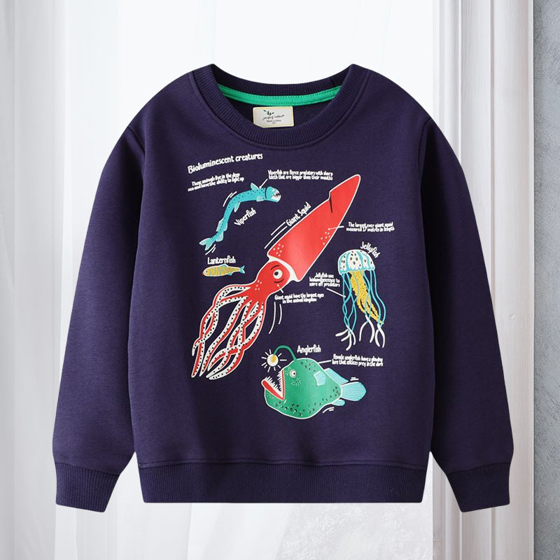 Pull Col Rond Lumineux Sweat Enfant