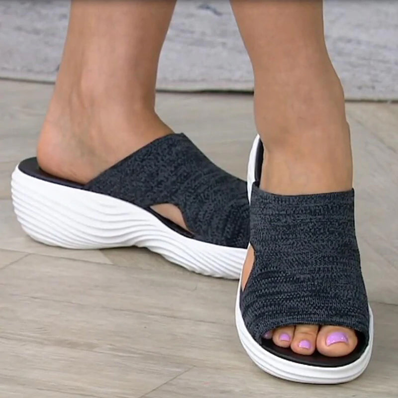 Sandales d'été en maille douce et confortable pour femmes