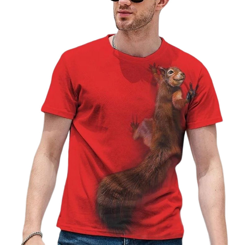 T-shirt Graphique Imprimé en 3D pour Hommes