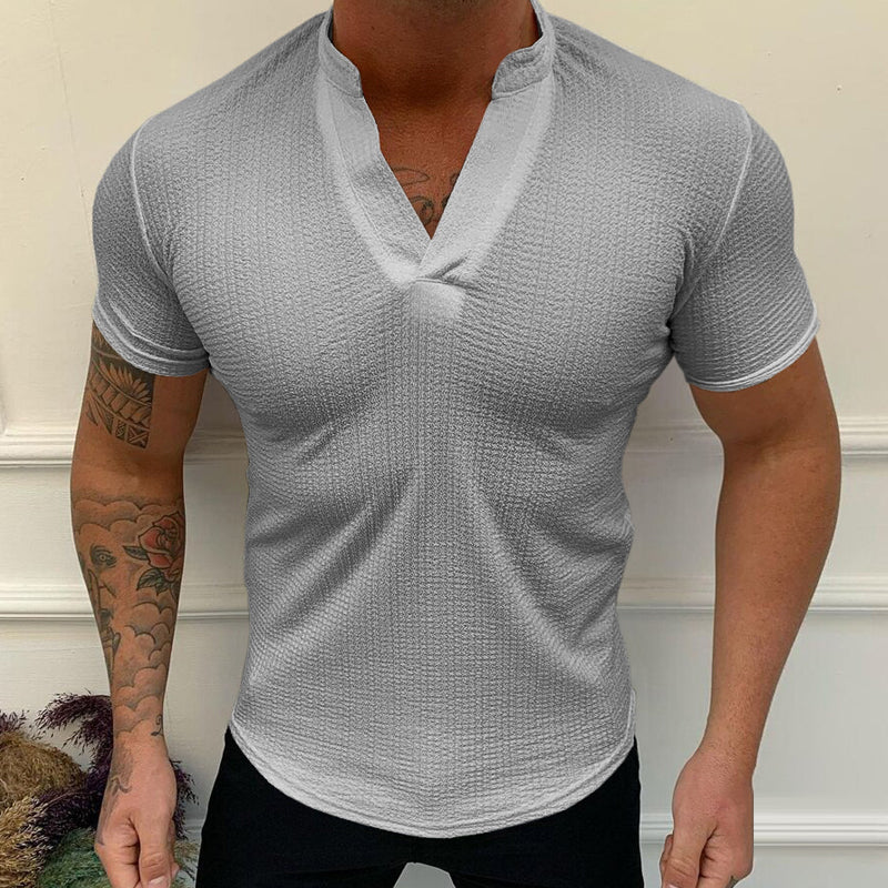 T-shirt élégant à col en V pour hommes