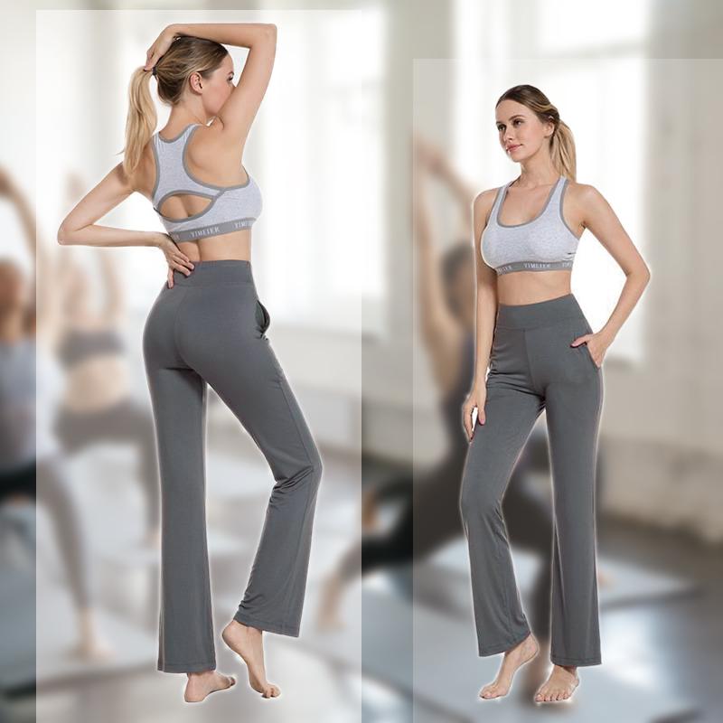 Pantalon De Yoga Taille Haute Et Jambes Évasées Pour Femmes