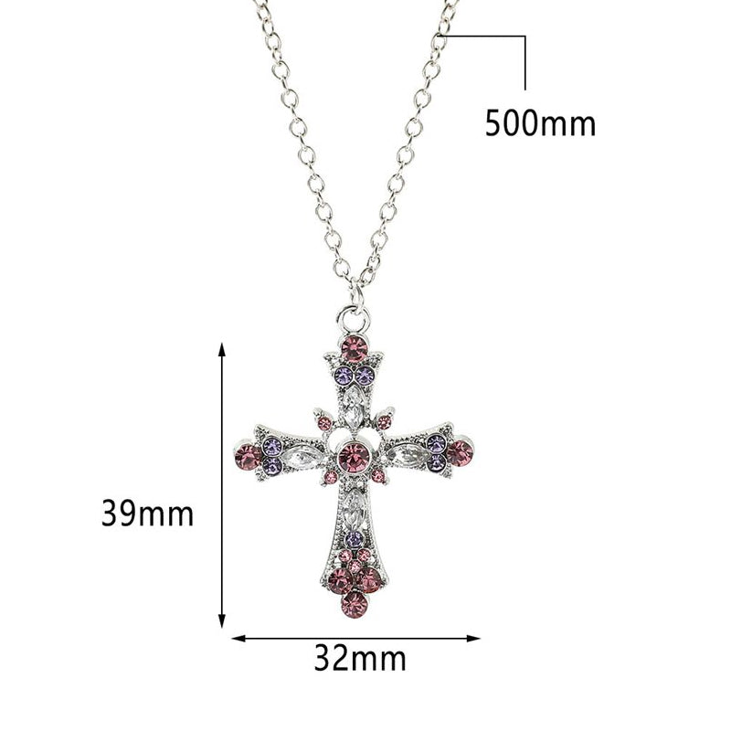 Collier croix diamant cristal