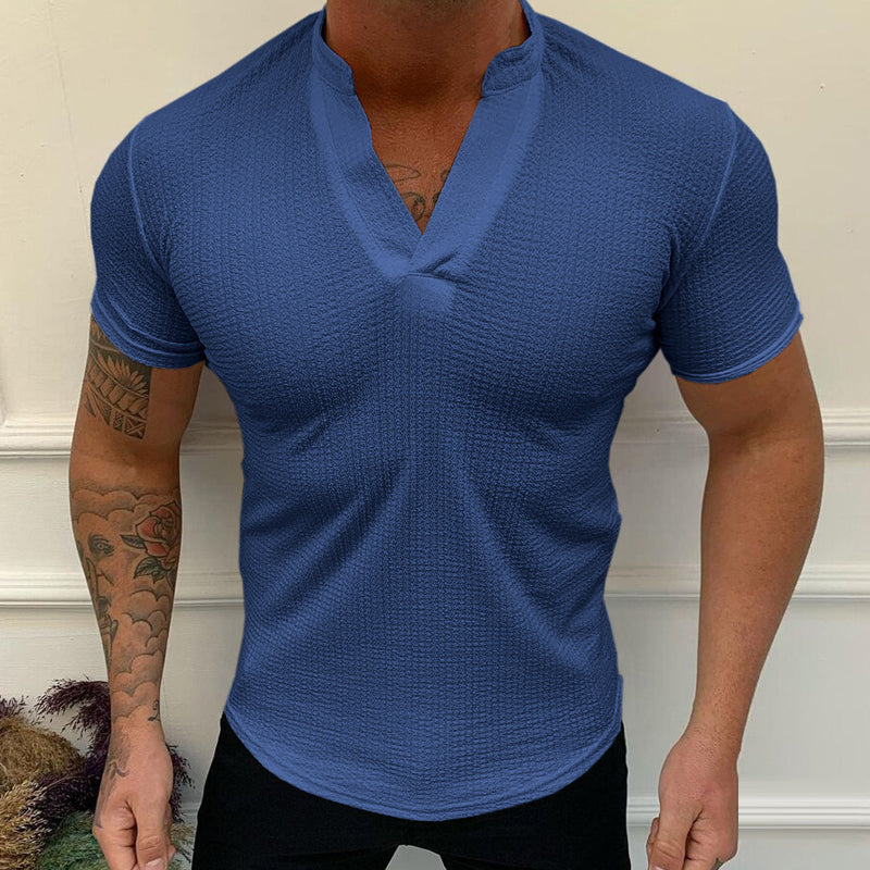 T-shirt élégant à col en V pour hommes