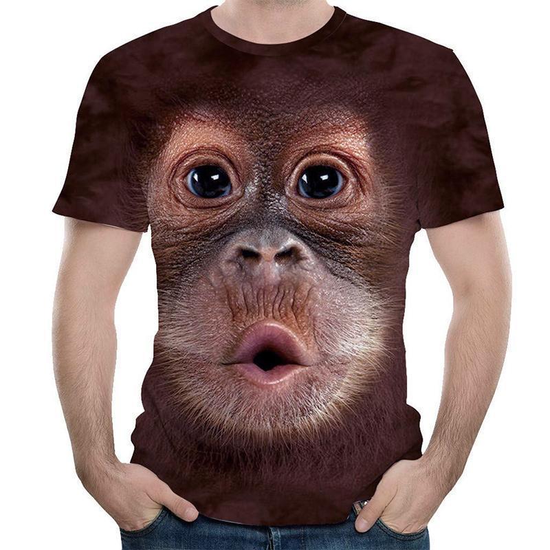 T-shirt drôle et créatif de singe