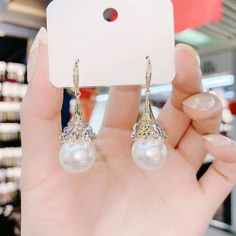 Boucles D'oreilles En Perles D'opale Á La Mode