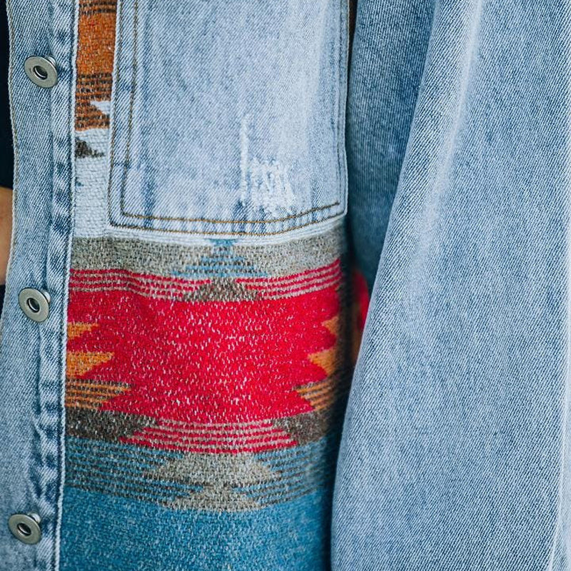Veste en jean vintage femme avec poches