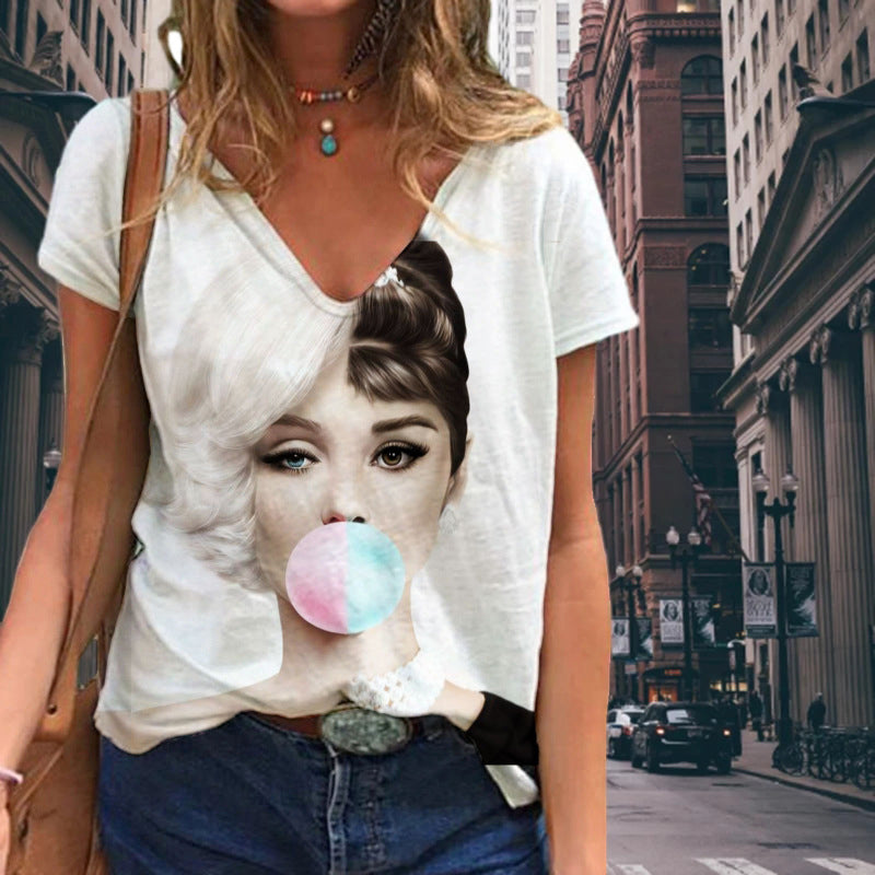 T-shirt imprimé Audrey Hepburn
