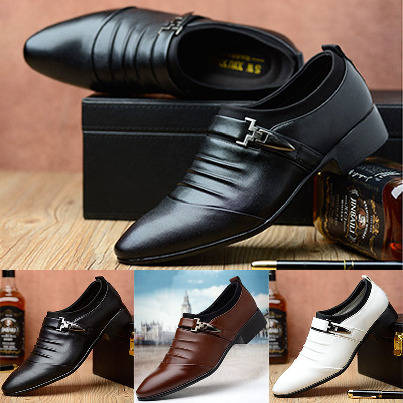 Chaussures d'affaires en cuir respirant pour hommes