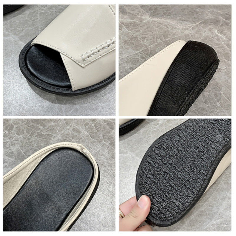 sandales à plateforme en cuir